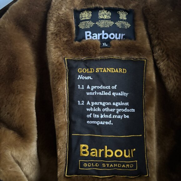 $1500 BNWOT Barbour Supa Corbridge Waxed Cotton Jacket w/ Deep Pile Lining L- XL - Picture 6 of 16